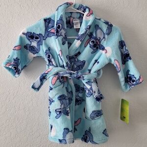 Disney Collection Toddler Girls Knee Length Long Sleeve Lilo & Stitch Robe 2T